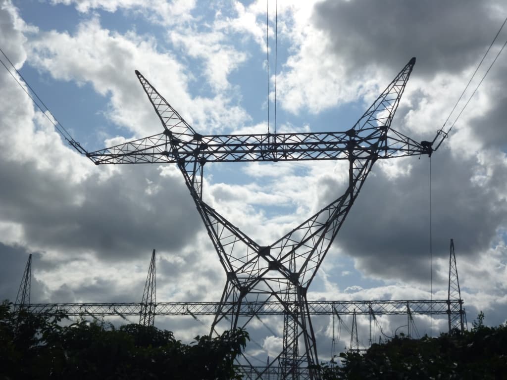 Construction of 330kV TL Terminal IN & OUT of the 330kV Substation Gantry At Asaba.